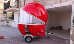 Portatile Arancione in Fibra di Vetro di Summerhouse Alta Frutta Cibo Chiosco Rimorchio per il caffè di limonata per uso esterno nuovo padiglione - Product Image 3