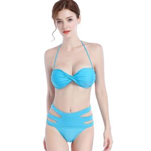 2020 a granel al por mayor de encargo de hombro de cintura alta de baño ropa de <span class=keywords><strong>playa</strong></span> de las mujeres Sexy Bikini fabricante - Product Image 3