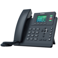 Téléphone IP Gigabit SIP-T33G, 4 lignes SIP, écran LCD couleur 2,4 pouces, double GE PoE, voix HD, conférence 5 voies, téléphone VoIP professionnel pour PME