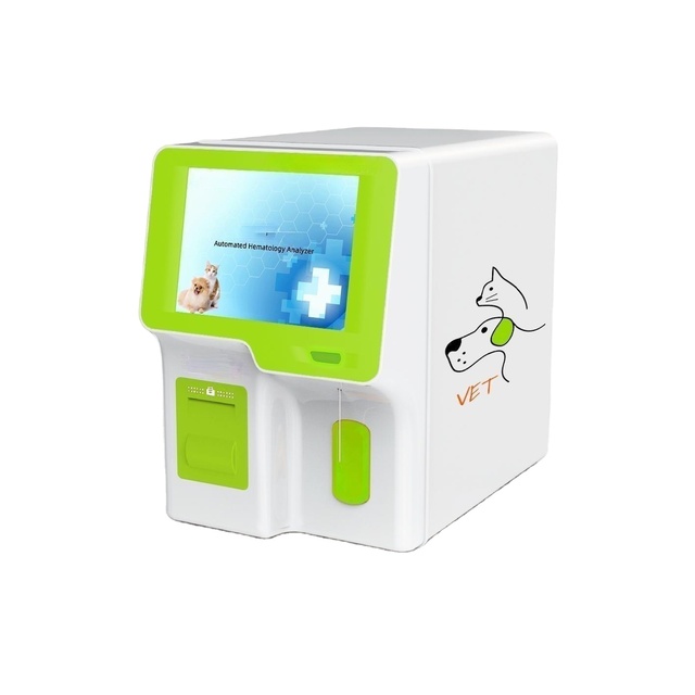 Medical Professional Automatic 3 Part Hematology Analyzer for Vet Use with 10" Color Touch Screen Veterinary Hematology Analyzer