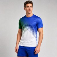 T-shirt de sport pour homme à manches courtes, col rond, ergonomique 3D, renforcé, idéal pour la course, la gym et l'entraînement, personnalisable, directement de l'usine