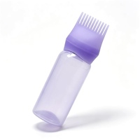 Bouteille applicatrice de teinture capillaire en plastique réutilisable de haute qualité, 170 ml (6 oz), avec peigne, pour salon de coiffure, vente en gros
