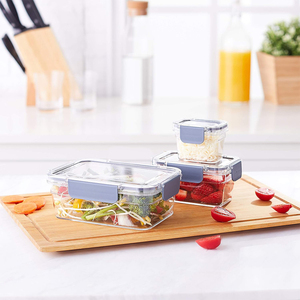 Fiambrera a prueba de fugas Productos secos Ingredientes frescos Escuela o trabajo Microondas Contenedores de plástico para almacenamiento de alimentos con tapa de bloqueo transparente - Product Image 6