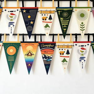 Fanion en feutre pas cher, fanion triangulaire patriotique en feutre, fanion personnalisé imprimé pour équipe sportive, drapeau universitaire, décoration du 4 juillet, écologique - Product Image 5