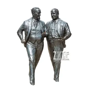 Outdoor Metal Statue Bronze Sir John and Cecil Moores Sculpture