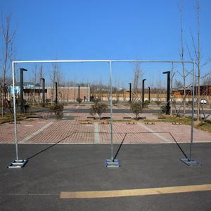 Rétractable <span class=keywords><strong>rideau</strong></span> de scène fond étagère fer épais et durable voile cadre de fond de mariage support support en fer forgé - Product Image 6