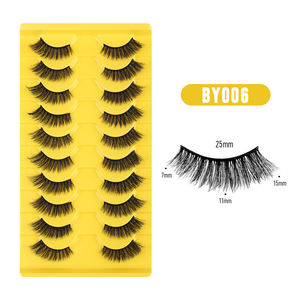 Vente en gros des <span class=keywords><strong>plus</strong></span> populaires demi-cils oeil de chat faux cils queue allongée demi-oeil cils naturels - Product Image 3