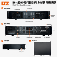Amplificador de Potencia Profesional de 4 Canales, 800W*2+1200W, Clase H, para Altavoces y Subwoofer, Sistema de Sonido para Conciertos al Aire Libre, Carcasa Metálica
