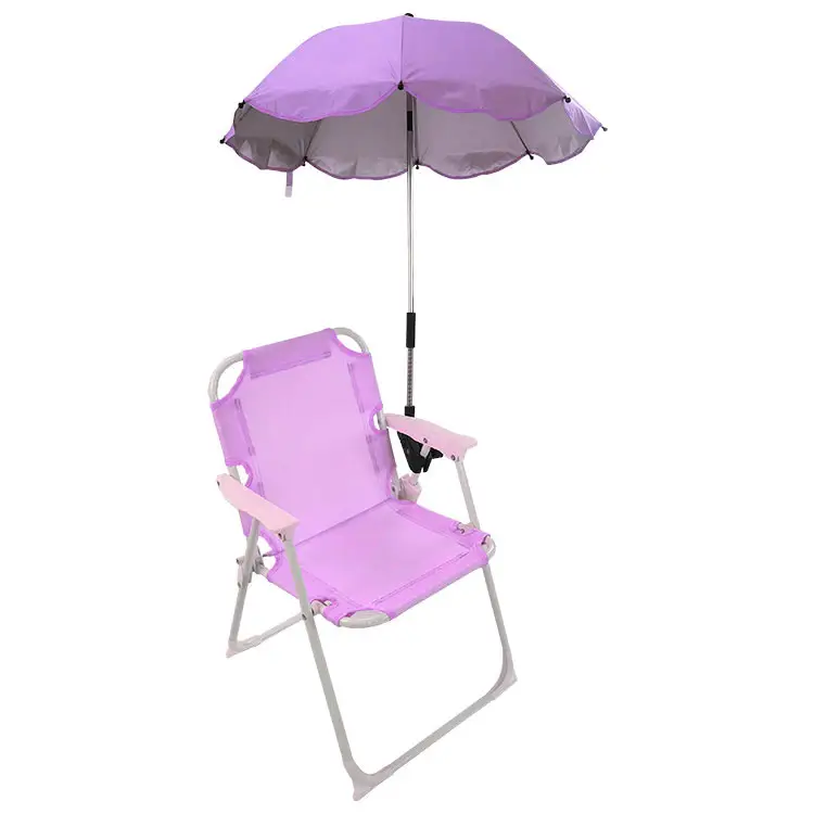 صغيرة قابلة للطي مسند الرأس الاطفال التخييم الانظار كرسي شاطئ قابل للطي مع مظلة