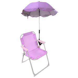 Petit appui-tête pliable de camping pour enfants, chaise de plage pliable à profil bas avec parapluie, nouvelle collection