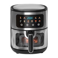 Four à friture sans huile multifonctionnel avec écran tactile et fenêtre, capacité de 10 L, four domestique sans huile, fourni directement par l'usine