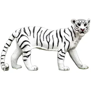 Adornos de jardín simulación animal grande escultura de fibra de vidrio Tigre nororiental