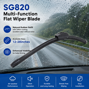 OEM/<span class=keywords><strong>SOGOOD</strong></span> SG820 Lame d'essuie-glace de voiture multifonctionnelle sans cadre en caoutchouc naturel résistante à l'usure et remplaçable - Product Image 4