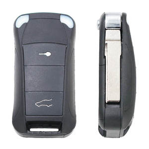 Télécommande à 2/3/4 boutons 315Mhz ou 433Mhz avec puce ID46 pour <span class=keywords><strong>Porsche</strong></span> <span class=keywords><strong>Cayenne</strong></span> 2004 - 2011 HU66 lame non coupée - Product Image 2