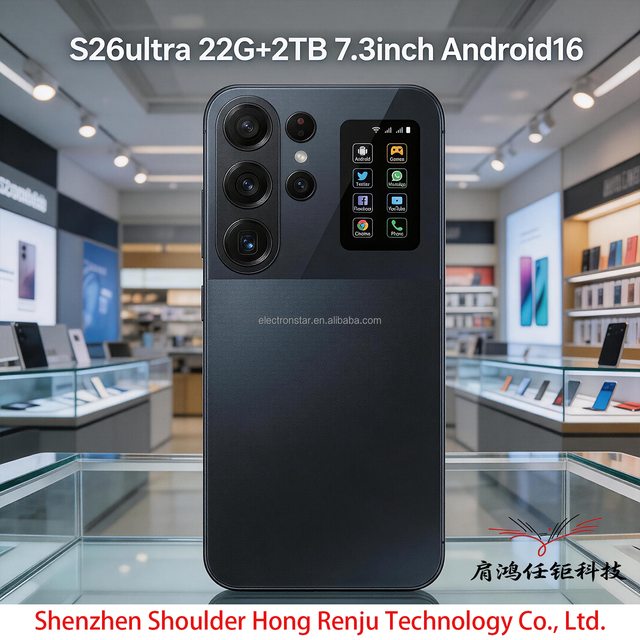 22G+2TB Factory Price 2026 NEW Android 16 Phone 7.3INCH S26 Ultra 5G Smartphone Built-in Pen 108MP LTE Cellular Dual-SIM