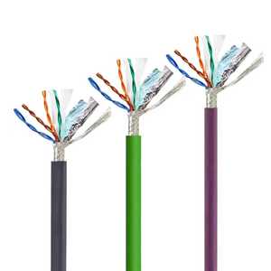 สายอีเธอร์เน็ต Cat6 สำหรับงานอุตสาหกรรม แบบป้องกันสองชั้น SFTP สายเน็ตเวิร์คแบบยืดหยุ่นสูงสำหรับรางลากสาย รองรับกิกะบิต RJ45 สีเขียว - Product Image 5