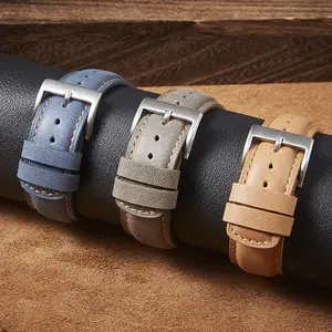 ChicQ Genuine Leather Watch Bands 20mm 22mm Compatível Com Relógio Fóssil Para Homens Quick Release Leather Watch Strap