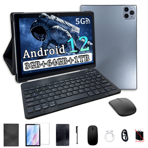 YPORANGECHENG Nouvelle tablette PC à écran capacitif de 10,1 pouces, processeur MTK Octa Core, Android 12.0, Wi-Fi, 3 Go/64 Go de stockage, 1280x800, utilisation professionnelle - Product Image 1