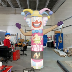 Clown gonflable géant de 2,5 m avec logo personnalisé, éclairage LED, danseur d'air lumineux, modèle publicitaire pour la promotion de marque/vente au détail - Product Image 4