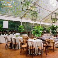 Tente élégante d'extérieur 20x30 Tente de mariage personnalisée en PVC transparent imperméable Tentes chapiteau de fête pour 100 150 250 personnes