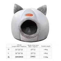 Maison pour chat d'hiver moderne et écologique populaire, lit en peluche confortable et mignon, design doux et chaud, antidérapant, respirant, lit-caverne pour chat pour dormir