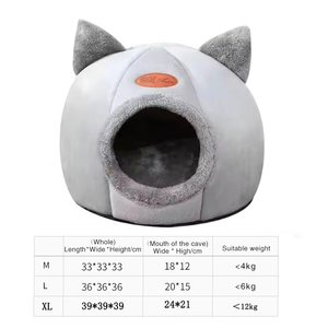 Casa para <span class=keywords><strong>Gatos</strong></span> Moderna, Ecológica y Popular para Invierno, Cama de Felpa Acogedora y Linda, Diseño Suave y Cálido, Antideslizante y Transpirable, Cama Tipo Cueva para Dormir - Product Image 2