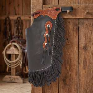 Premium Genuine Leather Full <b>Chaps</b> Cowboy Riding Gear Durable & Comfortable Adjustable Fit Handmade for Horse Rodeo - Product Image 3