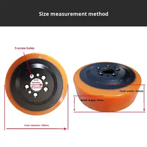 Großes Antriebsrad für Linde T20 Hangcha Zhongli Elektro-Gabelstapler 230*75 Polyurethan Fünf-Loch Lenkrollen Haupträder - Product Image 5