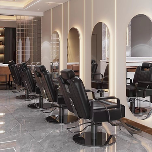 High Quality Modern Style Tiltable Barber Chair Multi-Function with Hot Leather for Hotels Beauty Salons Spas - Product Image 3