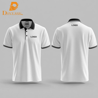 Kaos Polo Golf Lengan Pendek Pria DOVEARK Logo Kustom 100% Katun Murni Pakaian Olahraga Kain Berkinerja Tinggi untuk Kenyamanan dan Gaya Unisex