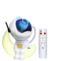 Lámpara de Noche con Proyección de Estrellas y Galaxia, Lámpara de Escritorio con Diseño de Astronauta y Luna, Lámpara de Proyección de Aurora para Dormitorio, Novedad 2025