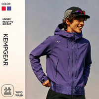 Veste imperméable coupe-vent professionnelle pour l'alpinisme, avec logo personnalisé, 3 couches entièrement thermocollées, en nylon Ripstop 40D