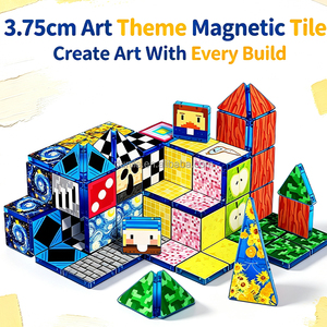 Mattoncini Magnetici Classici per Bambini in ABS da 3,75 cm, Giocattoli Educativi STEM Immersivi, Regalo Certificato EN71 CPC CE, Piastrelle Magnetiche Premium - Product Image 4