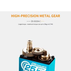 Servo numérique RC Ds3225 25 kg à couple élevé, étanche, pour la fabrication de modèles, moteur à engrenages métalliques pour voiture robot 1/10 1/8 Fxb - Product Image 4