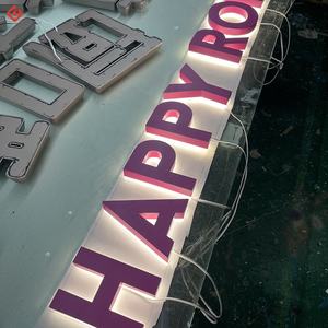 Insegna Luminosa LED 3D Personalizzabile per Negozi, Logo in Metallo Retroilluminato per Attività Commerciali - Product Image 3