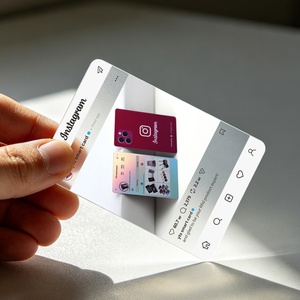 Cartes de visite transparentes personnalisées en plastique vierge, fournisseurs, prix, cartes d'identité en PVC transparent givré imprimées, cartes d'idole - Product Image 3