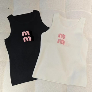 Ropa de Verano de Moda, Top sin Mangas con Cuello Redondo y <span class=keywords><strong>Estampado</strong></span> de Letras para <span class=keywords><strong>Mujer</strong></span>, <span class=keywords><strong>Chaleco</strong></span> - Product Image 2