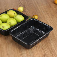 Ecologisch verantwoorde wegwerp transparante PET voedselcontainer, hoogwaardige plastic PET voedselbak voor groenten, vlees en fruit