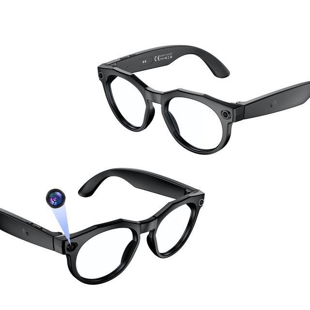 2025 New W611 8MP AI Smart Glasses WiFi Photo Video Chat AI Translation Sunglasses IP66 Waterproof Smart Eyewear with Camera