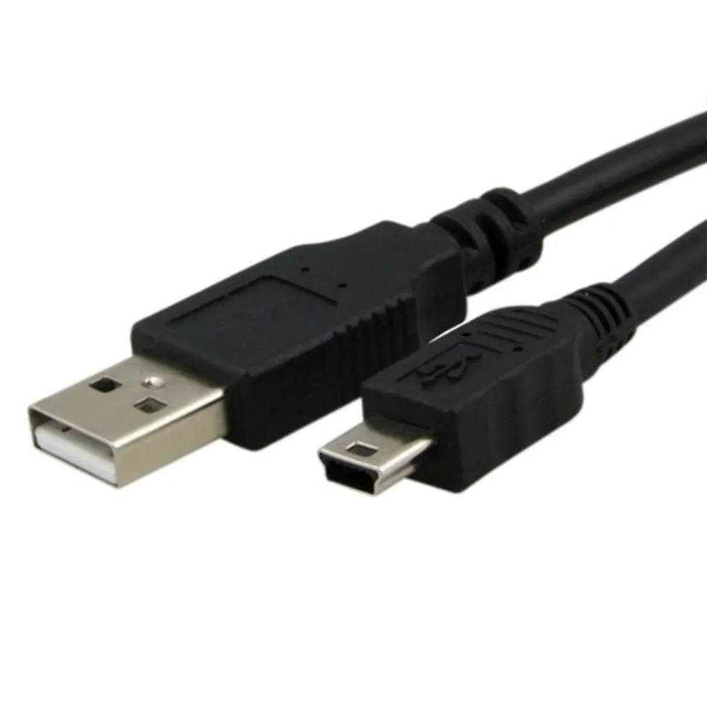 Cable de carga para cámara MP3, negro, 1m, 3 pies, USB 2,0, velocidad de transferencia de datos de 480Mbps