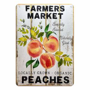 Letrero Metálico Personalizado con Diseño de <span class=keywords><strong>Granja</strong></span>, Mercado de Agricultores, Fresco y Orgánico, Clásico, para Exteriores, Decoración de Pared para Casa o Cuarto de Hombre - Product Image 5