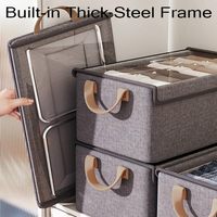 Boîte de rangement pliable en tissu imperméable et robuste pour armoire, tiroir, sous-vêtements, vêtements, jeans, literie