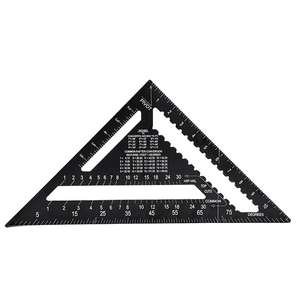 Regla Triangular de Aleación de Aluminio de 12 <span class=keywords><strong>Pulgadas</strong></span> (300 mm), Transportador de Ángulos, Escuadra Métrica, Herramienta de Medición para Carpintero, Alta Precisión - Product Image 6