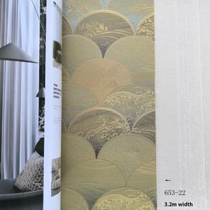 Motif de Style chinois broderie <span class=keywords><strong>Jacquard</strong></span> murs de fond sans couture moderne géométrique écaille de poisson tissu texturé <span class=keywords><strong>papier</strong></span> <span class=keywords><strong>peint</strong></span> facile - Product Image 4