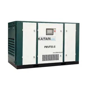 22kw 37kw 55kw 75kw Tweetraps Dubbele Lucht Einde Elektrische Permanente Magneet Frequentie Motor Schroef Luchtcompressor