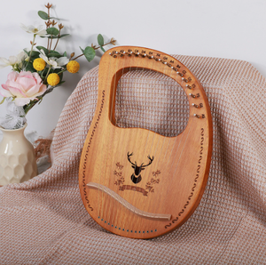 <span class=keywords><strong>Harpe</strong></span> lyre à 16 cordes, petite, portable, facile à apprendre, mini <span class=keywords><strong>harpe</strong></span> celtique avec clé de réglage, instrument de musique parfait pour les débutants, cadeau - Product Image 3
