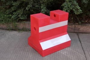 Màu đỏ trắng nhựa giao thông nước đầy rào cản đường với Bộ Phim phản chiếu Stackable Road <span class=keywords><strong>Block</strong></span> rào cản an toàn - Product Image 2