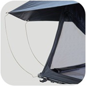 Tente de toit de voiture triangulaire ultra-fine en aluminium 9CM Capacité de charge 300kg Camouflage Ouverture automatique rapide - Product Image 2