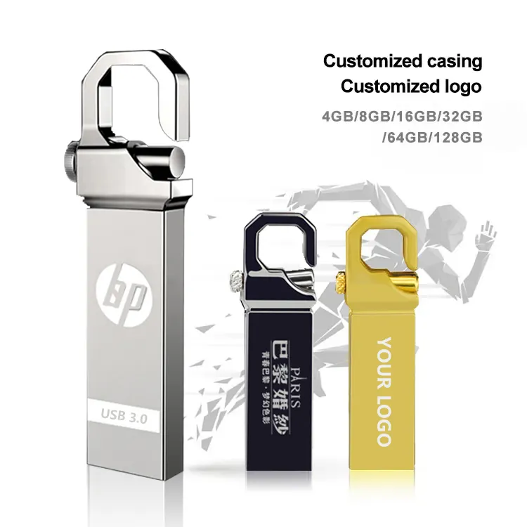 Promotional Hot Sale Metal USB Flash Drive 3.0 16Gb 32Gb 64Gb 128Gb Business Usage Custom USB Flash Drive For Logo USB Sticks