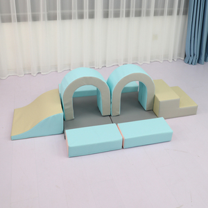 Couverture en cuir PU écologique pour bébé, bloc de jeu d'intérieur doux, équipement de vente en gros, tunnel pour jardin d'enfants - Product Image 5